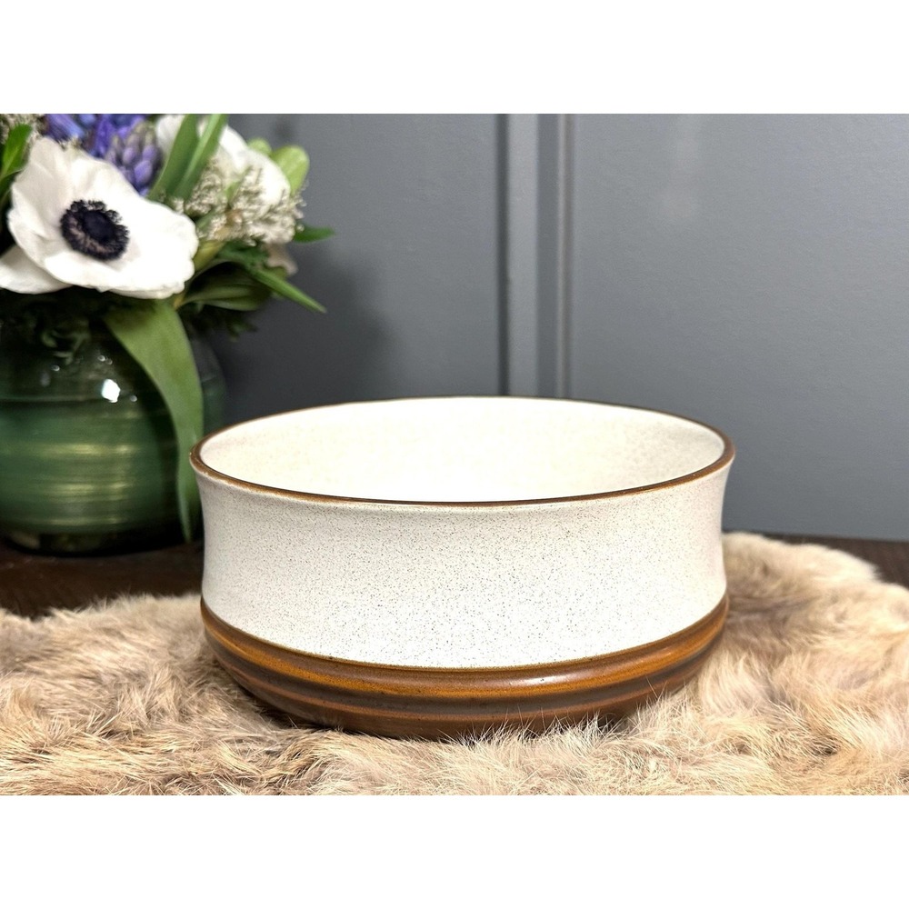 Denby Langley Potters‎ Wheel Rust Red 1970s 7" vegetable bowl speckled Stoneware